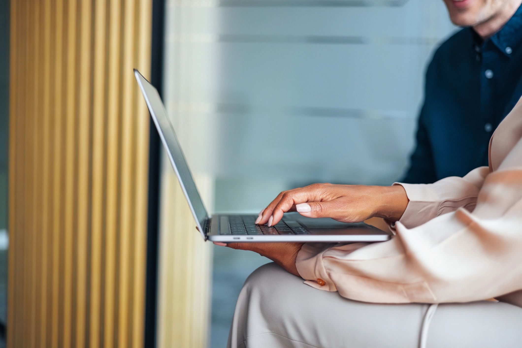 Professional preparing international recruitment documentation