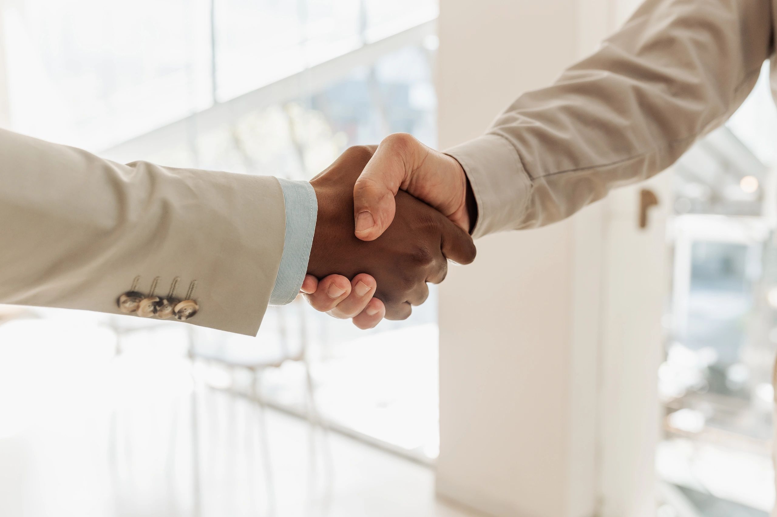 Business partners confirming a recruitment agreement